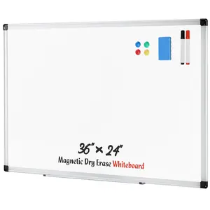 Magnetic Dry Erase Board White Board with Accessories, Includes Dry Eraser, Marker Tray & Fixing Kits