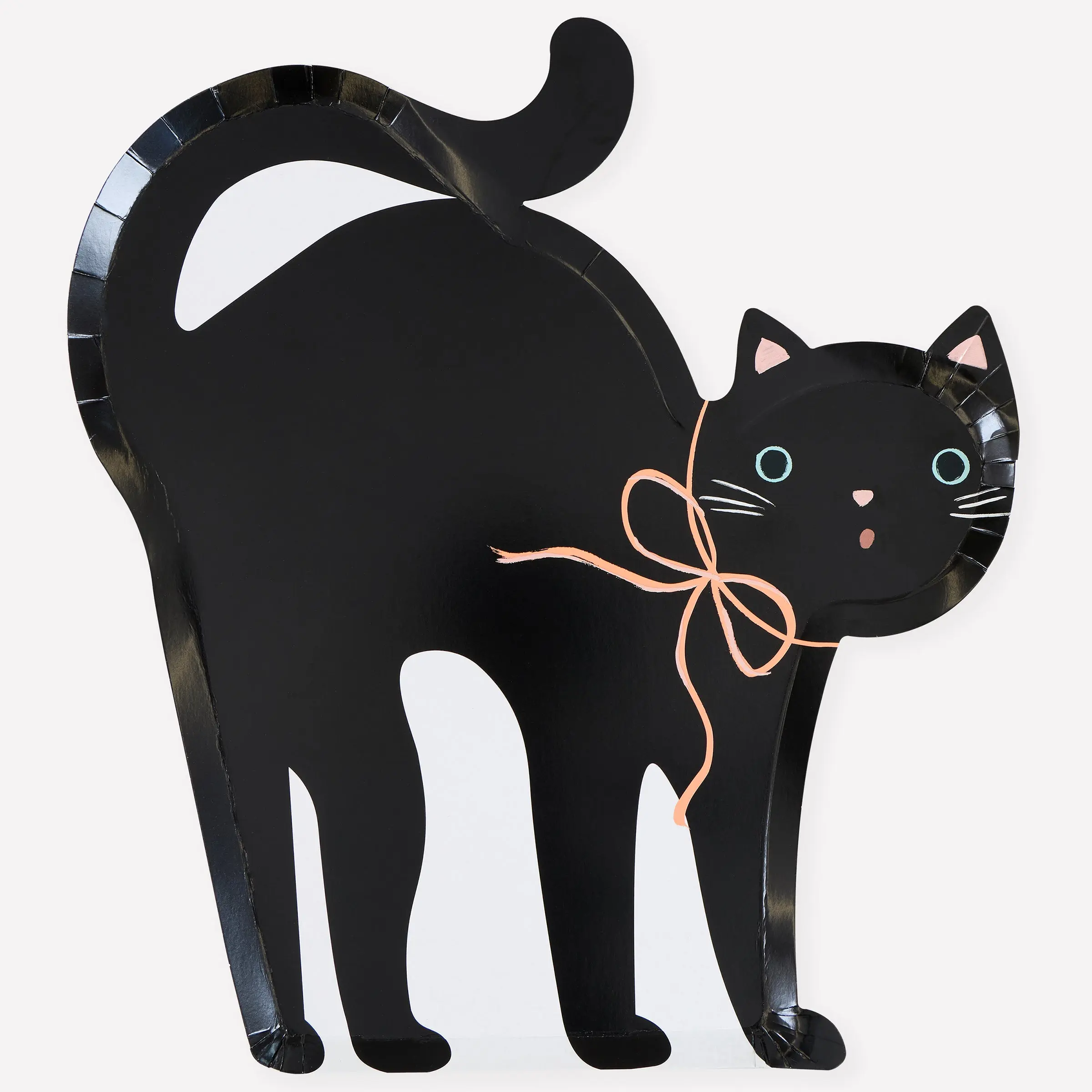 Halloween Cat Shaped Party Plates (x 8)