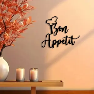 1pc Chef Hat Metal Wall Art, Black Iron Sculpture, Perfect for Kitchen, Dining Room, Culinary Space Decor, Thanksgiving Decor, Ideal Gift for Chefs