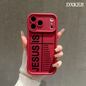 Christian Jesus Cross Design Phone Case, Soft Silicone, Fully Protected and Shockproof For iPhone 17 16 15 Pro Max 14 13 12 11 Plus Air Cover