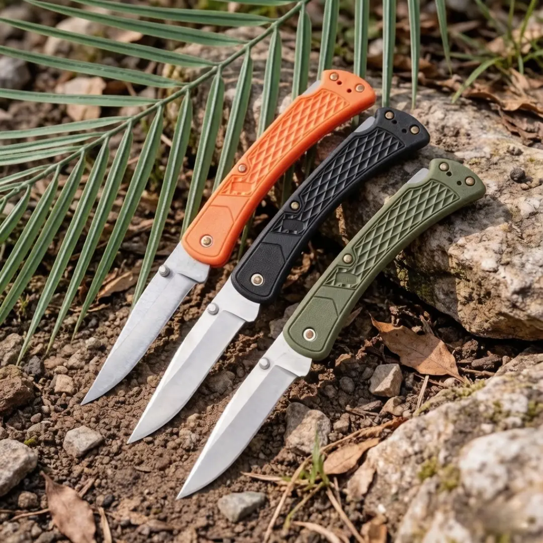 1pc Foldable Multifunctional Kitchen Fruit Knife, Compact Tool with Non-Slip Textured Handle and High Hardness Blade