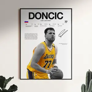 Luka Doncic Poster, Basketball Wall Art, Sports Decor Print, Fan Gift Idea, Home Artwork for Enthusiasts (Frame Not Included)