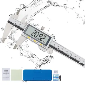 VEVOR Digital Caliper, Calipers Measuring Tool 0-6", Electronic Micrometer Caliper with Large LCD Screen, IP54 Waterproof & 4 Measurement Modes, Inch and Millimeter Conversion, Two Batteries Included