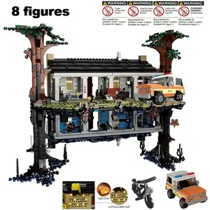 Creative 2287PCS Movie Stranger Things Upside Down Building Blocks Architecture Model Bricks Christmas Toys Gifts For Kids Adult