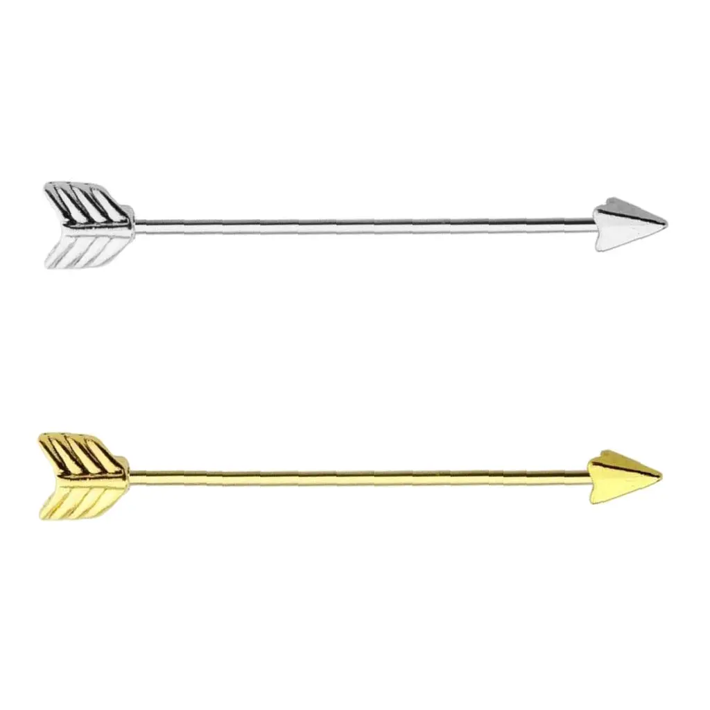 Arrow Industrial Barbell 14G 16G 316L Surgical Steel Arrow Industrial Barbell 14G 16G 316L Surgical Steel