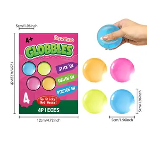 DOWMOO Sticky Stress Ball Cute and Soft, Can Be Stuck to Walls, Fun for Daily Parent-Child Play, Glow-in-the-Dark Sticky Ball Toy