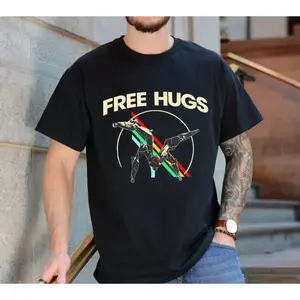 Free Hugs Arc Raiders Leaper T Shirt, Leaper Sci Fi Design, Funny Arc Raiders Sweatshirt, Vintage Arc Raiders Inspired Parody Hoodie, Gag Gift, Unisex Sweater Pullover Tee