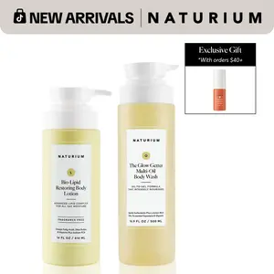 Naturium The Glowing Body Bundle - Glow Getter Multi-Oil Body Wash & Bio-Lipid Restoring Body Lotion