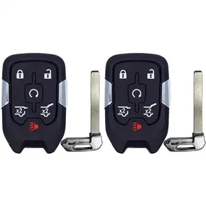 KEYS4LESS Replcament Smart Key Fob for Gmc Yukon 2015 2020 Fcc HYQ1AA Part Number 13580802 13508278 13529634 13580804 13508280 Pack of 2