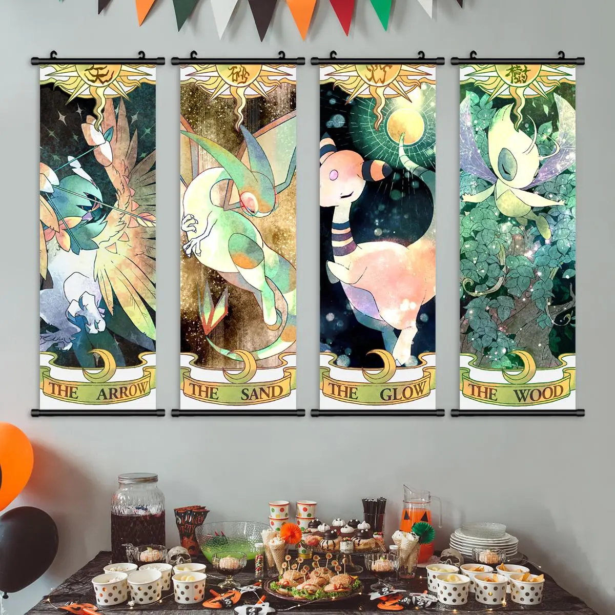 Cartoon Elf Pattern Wall Art Print, Graphic Prints, Artwork, 4 Counts/set Colorful Cartoon Animal Decoration, Modern Home Decor Wall Art Decor for Home Living Room Bedroom, Aesthetic Wall Decor