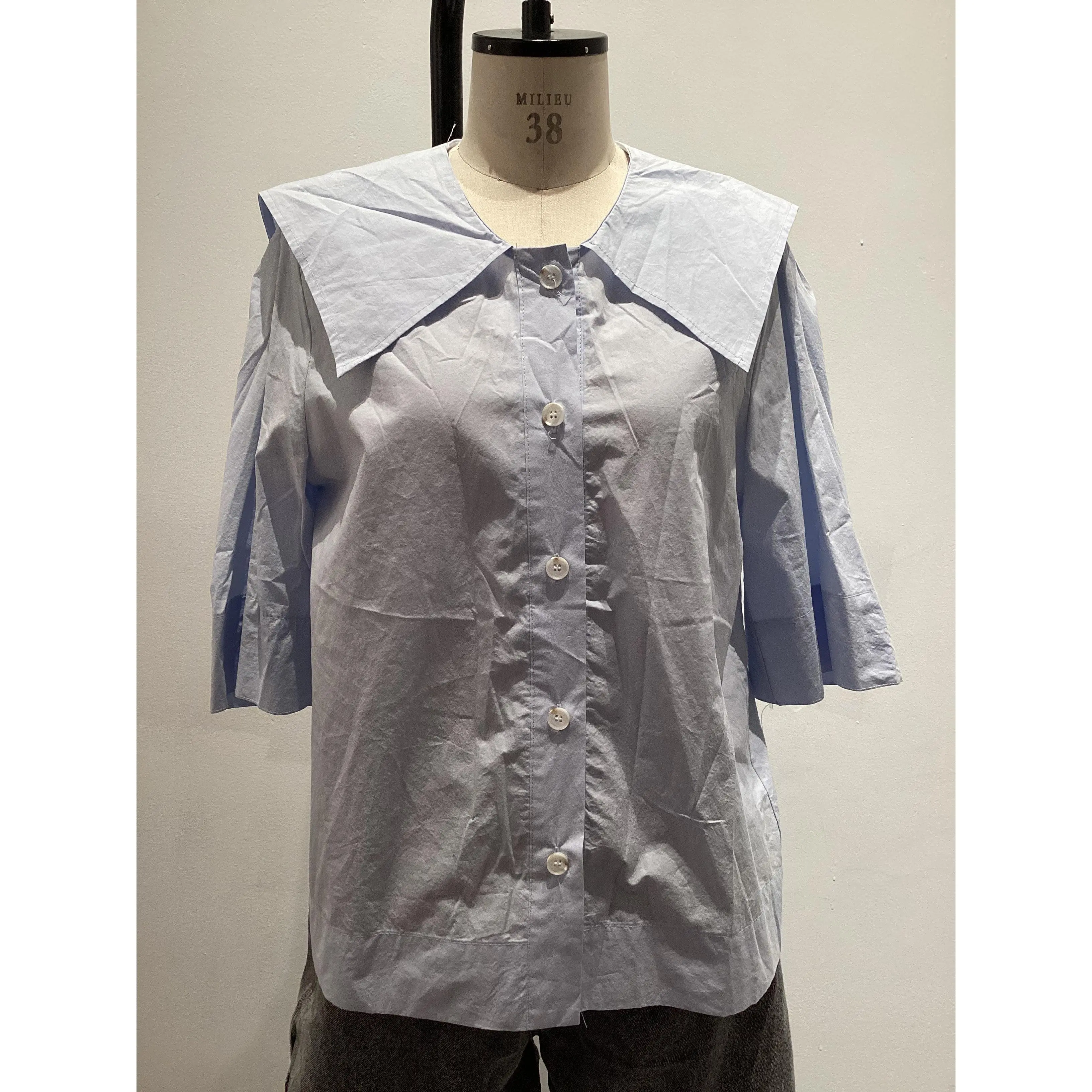 SAILOR COLLAR SHORT SLEEVE BLOUSE