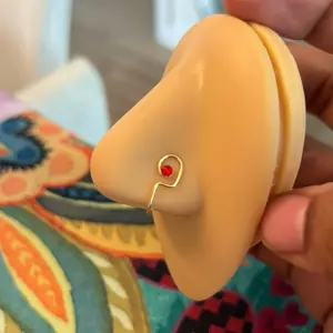 Subtle glam Nose Cuff Non-Piercing Jewelry in Silver Gold Copper & Bronze Tarnish Resistant Wire Fashion Accessory