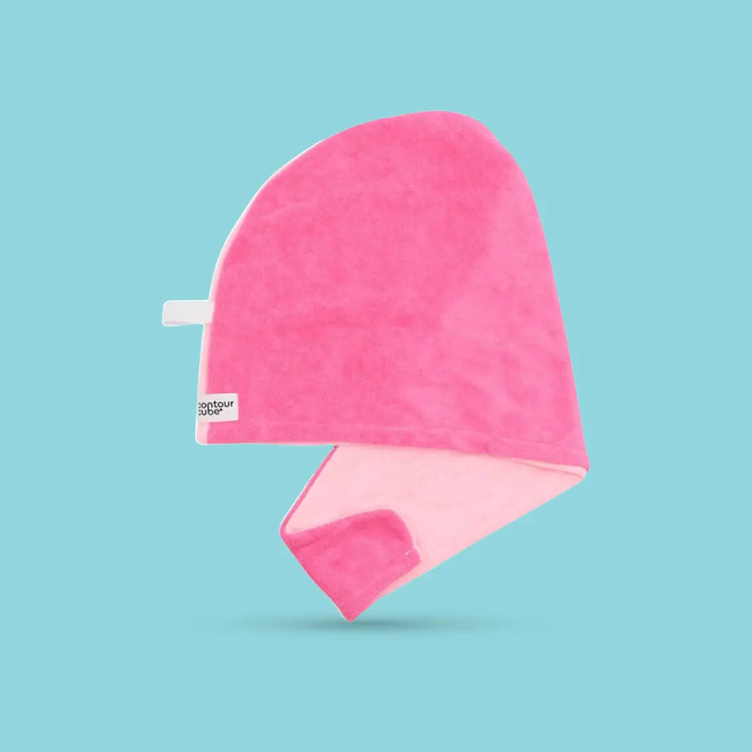 Contour Cube Head Towel | Microfiber Hair Wrap for Ice Facials | Soft, Lightweight and Secure Fit
