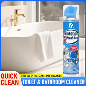 Amyrose Toilet bowl cleaner, Toilet Cleaning Foam – Expands to Clean Hard-to-Reach Areas · Lifts Stains and Odors · Leaves a Light Peach Freshness | household items · Bathroom Cleaner · cleaning supplies and tools