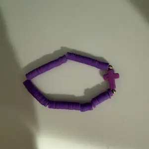 Purple cross bracelet
