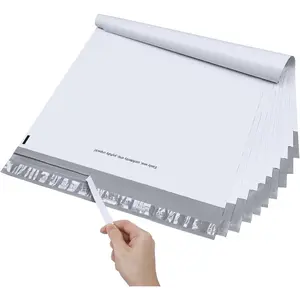 Large Poly Mailers 19x24 25Pcs, Shipping Bags for Clothes with Strong Adhesive and Tear Strip, Thick Poly Mailing Bags Bulk for Business, Easy to Seal and Open, White