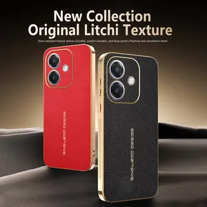 Oppo A80/a60/a40/a40m Protective Phone Case, Luxury Leather Texture, Electroplated Tpu Edges, Durable Scratch-Resistant Lens Protection