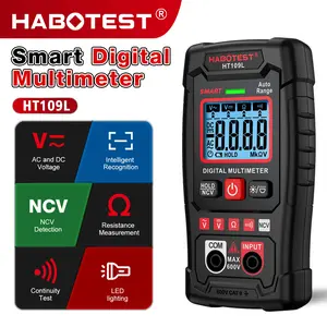 HABOTEST HT109L Smart Digital Multimeter 600V AC/DC 4000 Counts Auto Range NCV Non-Contact High Precision Burn-Proof Design Portable Electrical Tool
