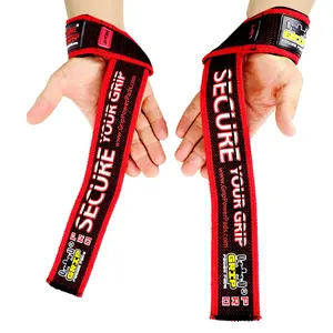 PRO Level Cotton Lifting Straps Neoprene Wrist Pad Support & Silicone Grips