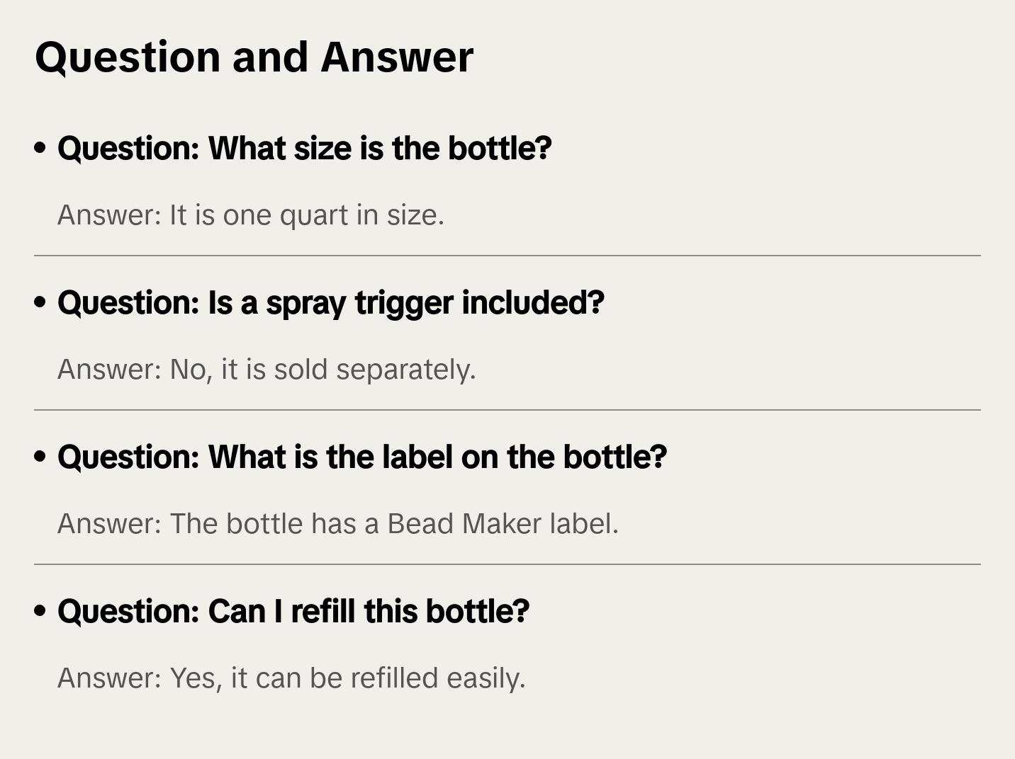 P&S Bead Maker Bottle One Quart