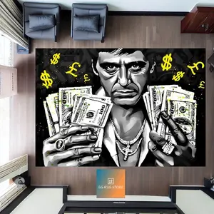Rug Indoor, Carpet Area, Tony Montana Rug, Scarface Rug, Scarface Carpet, Scarface Decor, Washable Rugs, Home Decor Rug, Original Rug