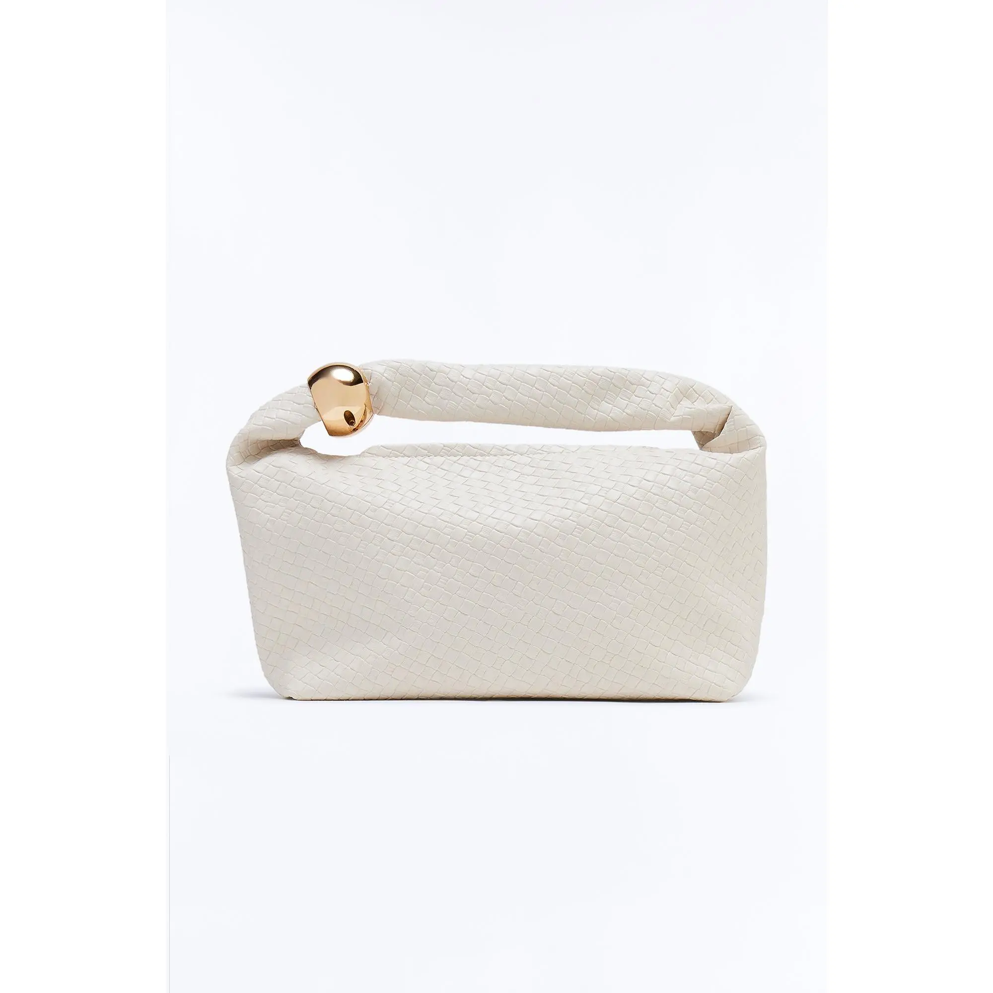 Sending Waves Faux Leather Shoulder Bag - Ivory