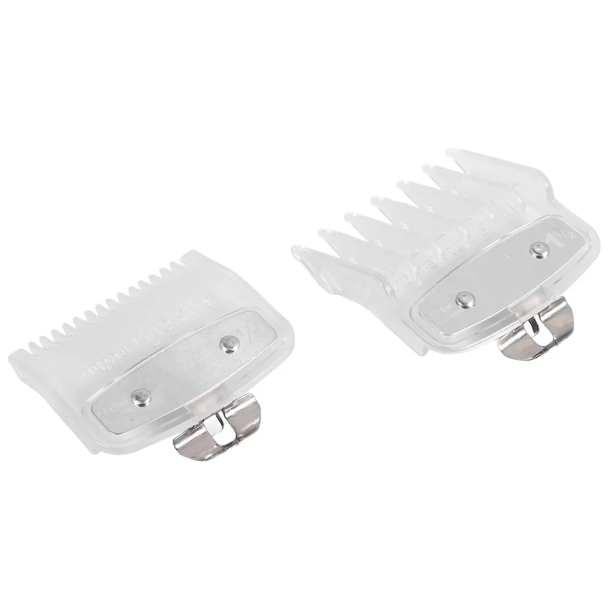Wahl Hair Clipper Guide Comb Set - Transparent Standard Trimmer Styling Attachments, Rounded Teeth, 1.5mm-4.5mm, Wet & Dry Use, Prevents Scalp Injuries, Quick & Easy Trim, Cuts Hair to Uniform Length, Cut Hair To A Uniform Length, Prevent Scalp Injuries