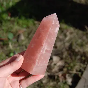 5in 407g Large Rose Calcite Crystal Tower, Pakistan