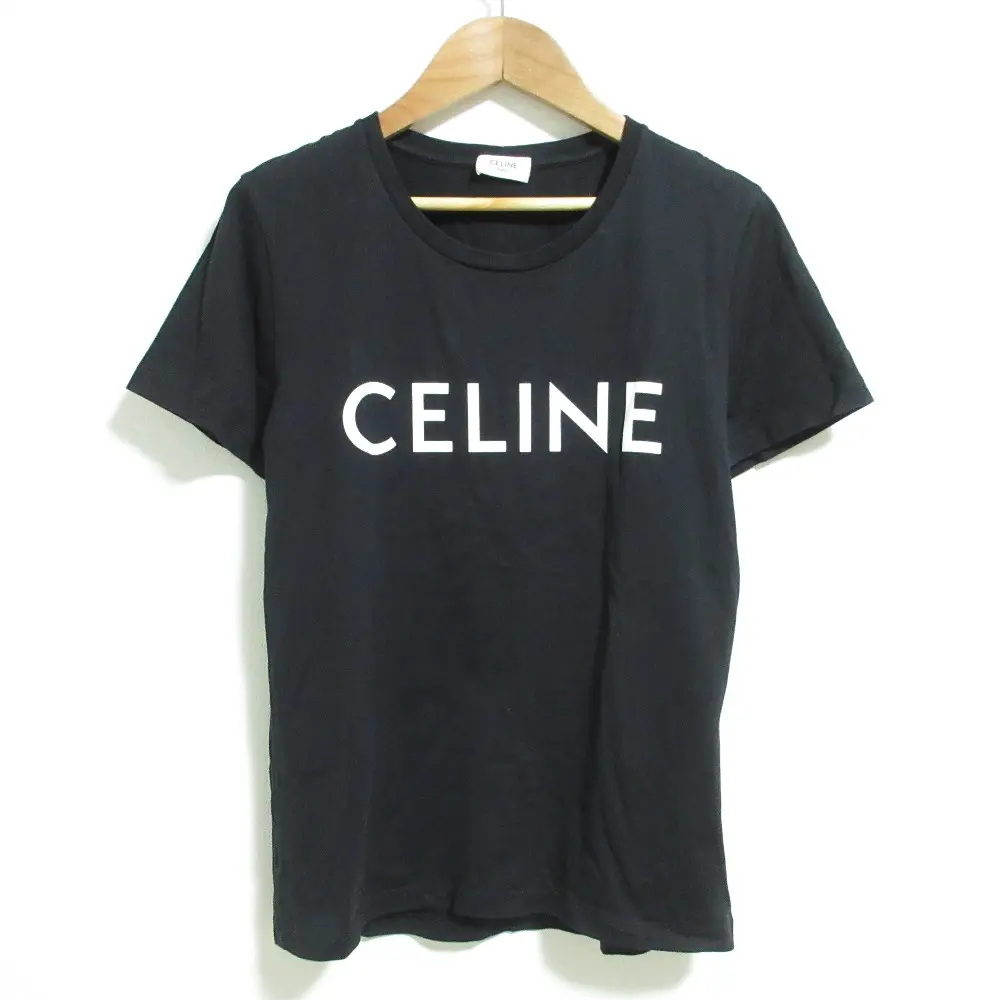 Pre-owned Celine Cotton Small Leather Goods Logo Print T Shirt