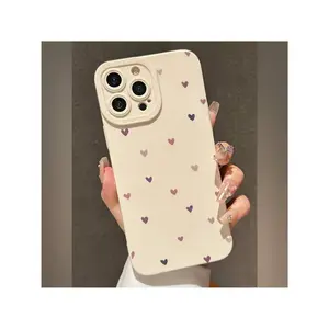 Soft, High-Transparency TPU Vintage Phone Case With Multi-Color Heart Pattern For IPhone 13/14/14 Pro Max/12/11/XS Max/7/8 Plus - Shock-Resistant Compatible with Samsung Galaxy S25