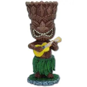 Hawaiian Miniature Dashboard Doll Tiki With Ukulele