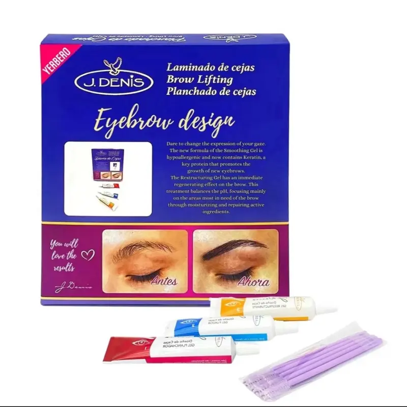 J. Denis Eyebrow Design Kit - Eyebrow Makeup Kit -  - 4 Brushes - 30 Applications