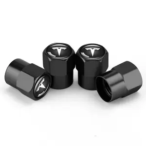 Aluminum Tire Valve Caps for Tesla Models, Durable & Stylish Design, Universal Fitment for All Tesla Vehicles, Enhance Your Ride