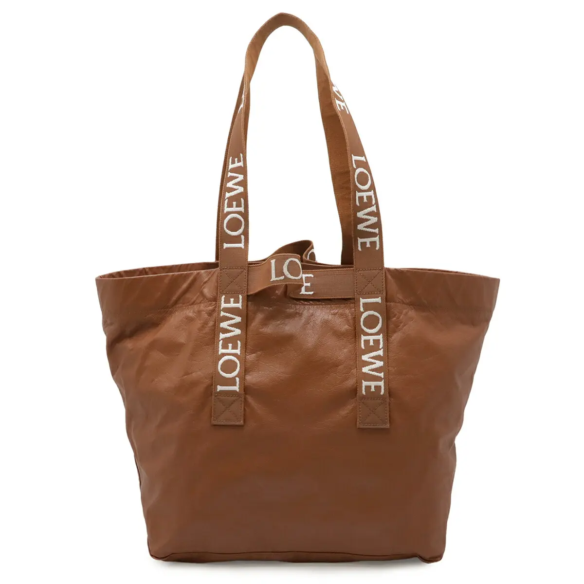 Pre-owned Loewe Calfskin Shoulder Bags Fold Shopper Paper Calf 2way Bag