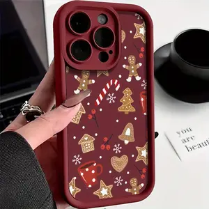 Phone Case - Adorable Christmas-Themed TPU Silicone Soft Phone Case, Shockproof Mobile Protection Cover, Compatible with for iPhone 11 12 13 14 15 16 17Pro Max Pro Plus Series - Stylish And Creative Design for a New Phone Case
