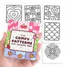 Coco Wyo Comfy Patterns Mini Coloring Book (3x3.5 in) - Smooth Paper, Adults, Stress Relief, Everyday Relaxation, Travel Activities, Party Favors, Gift Bags Fillers, Mini Gifts
