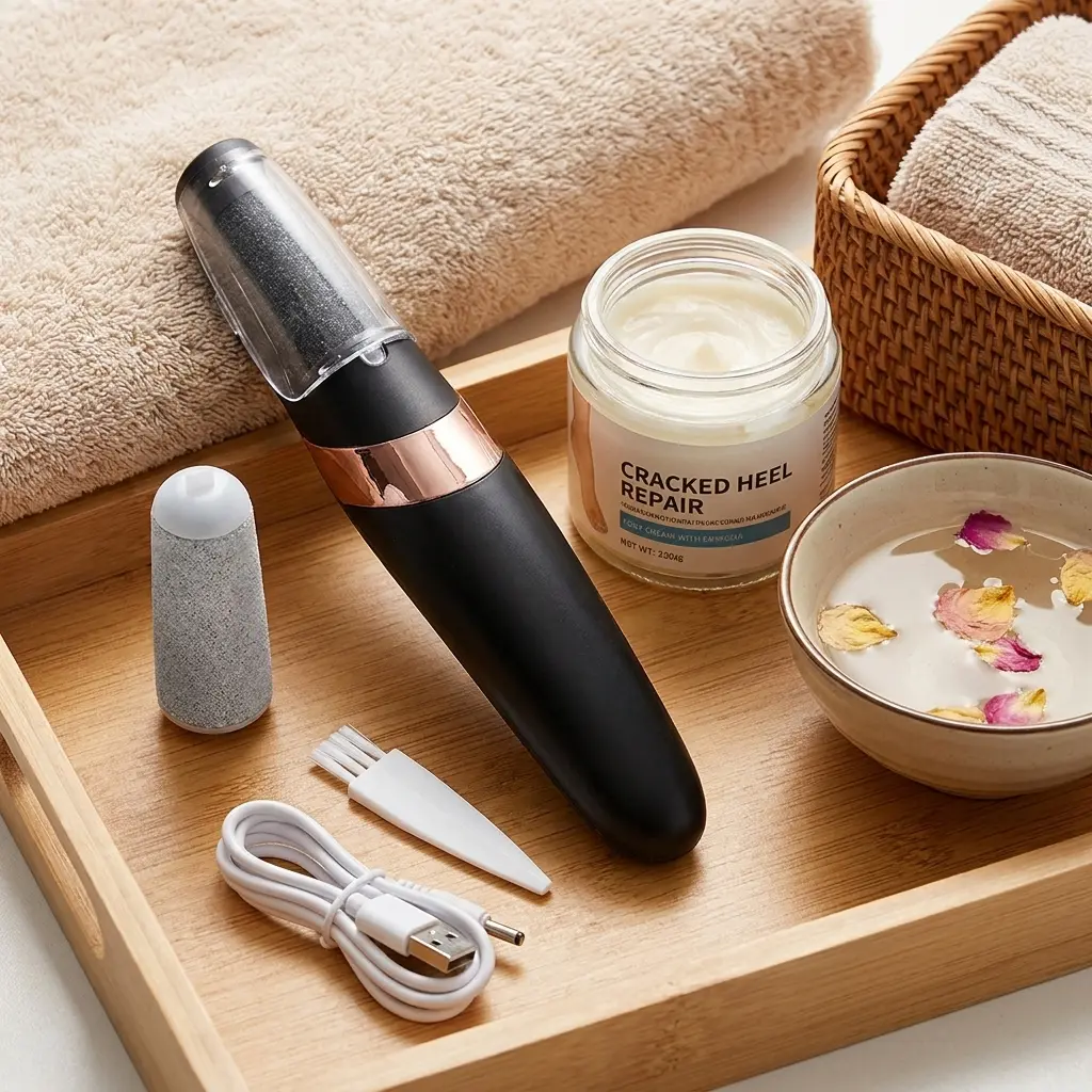 Painless 2-Speed Electric Feet Callus Remover, Portable Electronic Foot File Pedicure Tools, Waterproof Foot Scrubber for Dead Hard Cracked Dry Skin, Heel Scraper Foot Care Kit for Women & Men