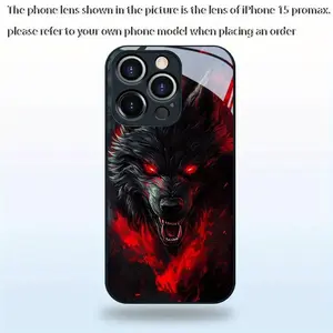 A Wolf-Themed Digital Art Phone Case Featuring an Elegant Style And Made with The Latest Luxury Ultra-Transparent Reinforced Glass Technology.The Design Showcases a Minimalist Pattern And Is Compatible with for iphone 17 16 15 14 13 12 11 PRO MAX PLUS,AIR