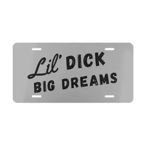 Lil' D Big Dream License Plate, Car Accessories, Vanity Plate - Lightweight Aluminum, Pre-Drilled holes, Easy Installation