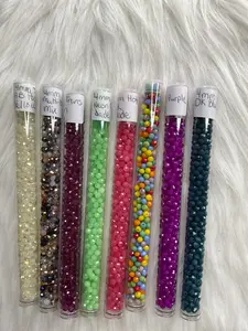 4mm Glass Rondelle Beads - 270 Beads per Tube in Assorted Colors for Crafting and Jewelry Making
