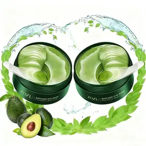 60pcs Avocado Gel-Based Under Eye Gel Mask - Hydrating & Avocado Extract, Collagen-Boosting Gel Patches for Sensitive Beige, Eye Patches For Dark Circles, Eye Treatment Mask