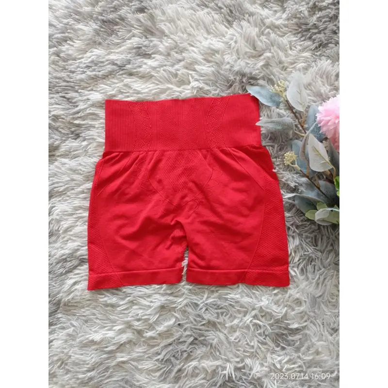 Women's High-Waist, Slim-Fit Yoga Shorts - Sexy & Stretchy Activewear Leggings in Solid Red, Nylon/Elastane Blend, Machine Washable for All-Season Workouts, Yoga Pants long  sweat  pants