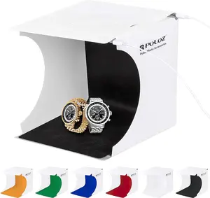 Mini Photo Studio Super Bright Photography Light Box Lightbox Portable Shooting Light Tent with 6 Colors Photography Backdrops Waterproof Background Screen Carrying Bag (20 Centimeter), Suitable for  Photography Enthusiast and Online Seller