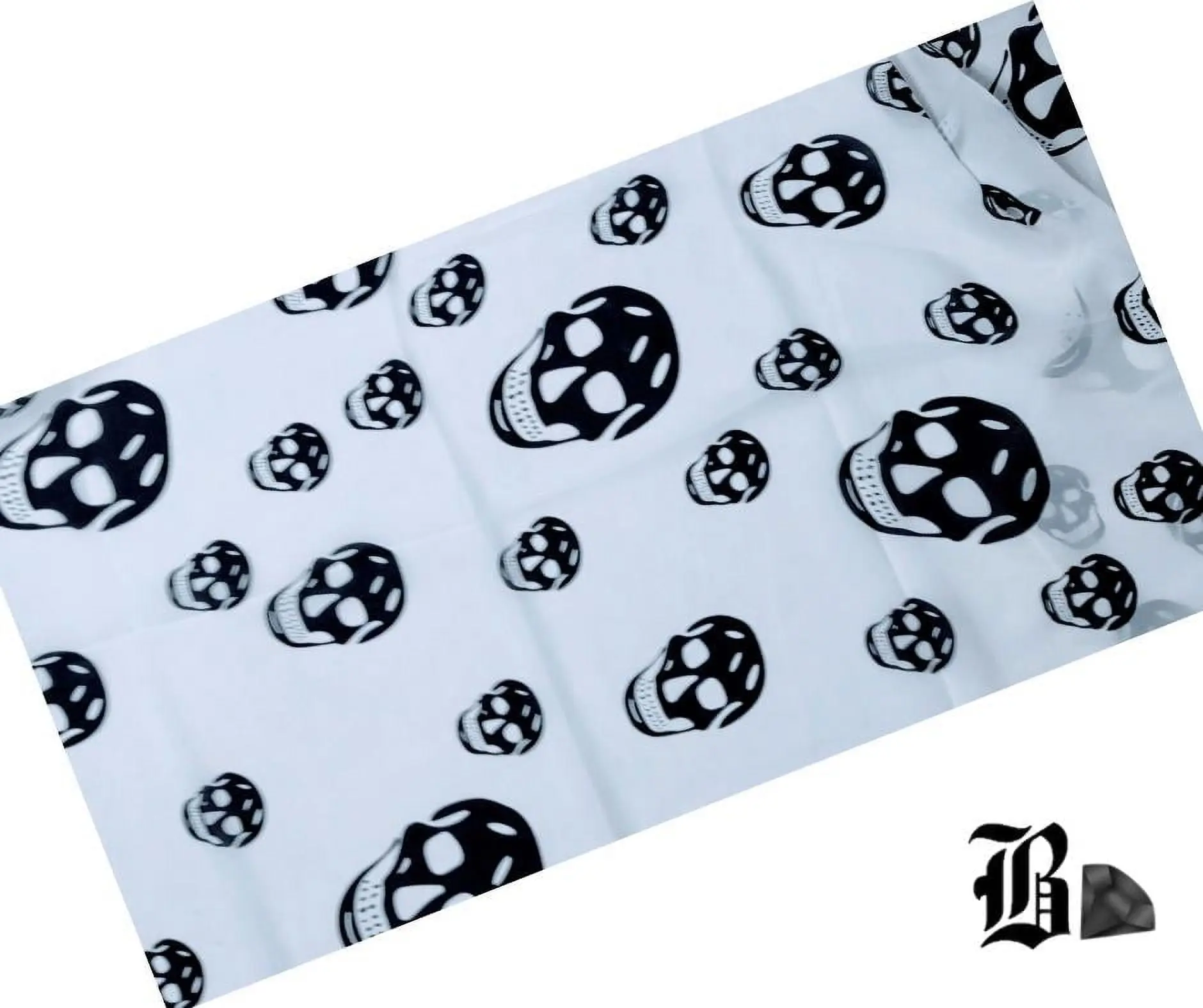 white and black skull Scarf  50*150 cm scarf