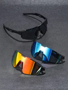 Fashion Half-Frame Cut Design Glasses, Hollow Legs, Anti-Slip Silicone Ear Grips, Suitable for Outdoor Sports Wear