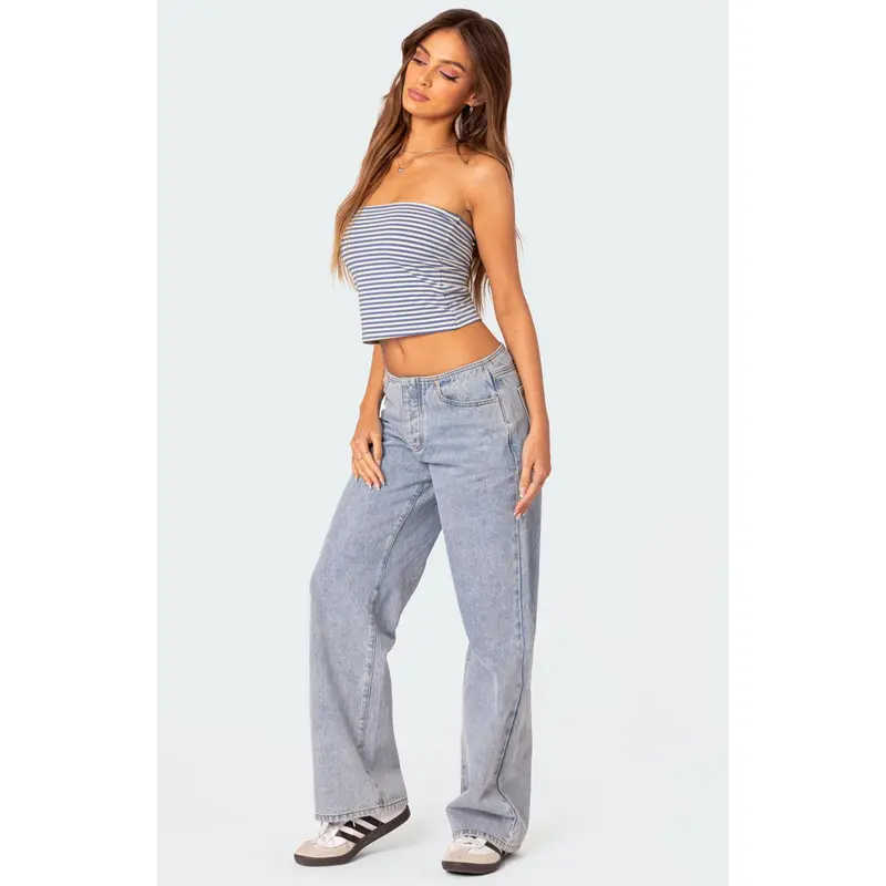 Edikted Women's Lilah Striped Tube Top - TikTok Shop