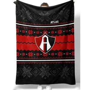 Atlas FC Ugly Liga MX Blanket Mexican Football fan Blanket, Christmas Gifts, Gift For Friends, Made in US