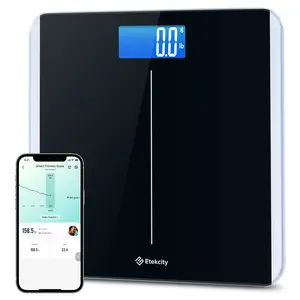 Etekcity Bluetooth Bathroom Scale for Body Weight & BMI, Smart Digital Weighing Scale, VeSync App, 11x11 inches, 400lbs Capacity, ESB-591