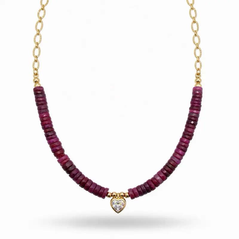 Ruby Heart Necklace Ruby Heart Necklace
