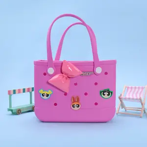 MINISO Powerpuff Girls Perforated Mesh Tote Bag, Cute Trendy Handbag, Stylish Accessory for Girls & Teens, Ideal for School, Shopping & Daily Use #PowerpuffGirls #ToteBag #GirlsAccessory